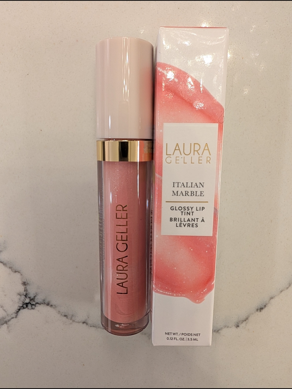 Laura Geller Italian Marble Glossy Lip Tint — Rosé Spritz NIB